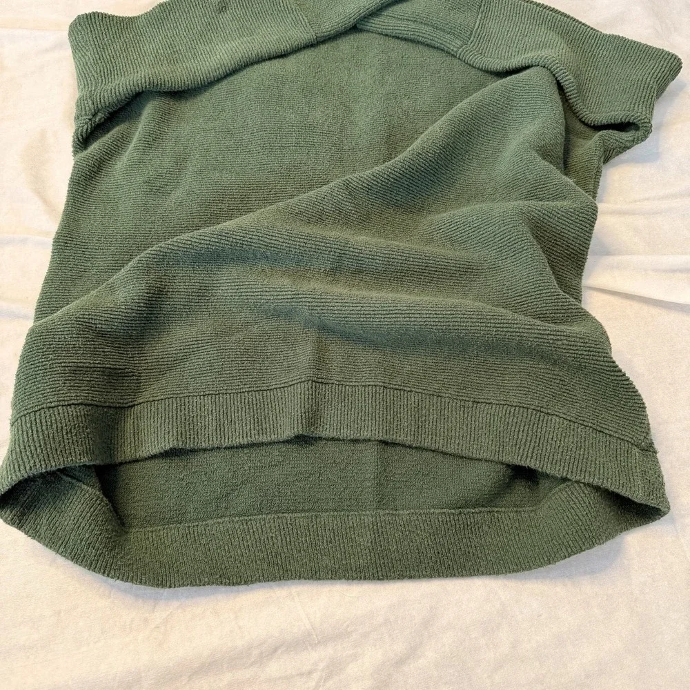 Free People Oversized Womens Ottoman Slouchy Tunic‎ Green Ribbed SZ-Small